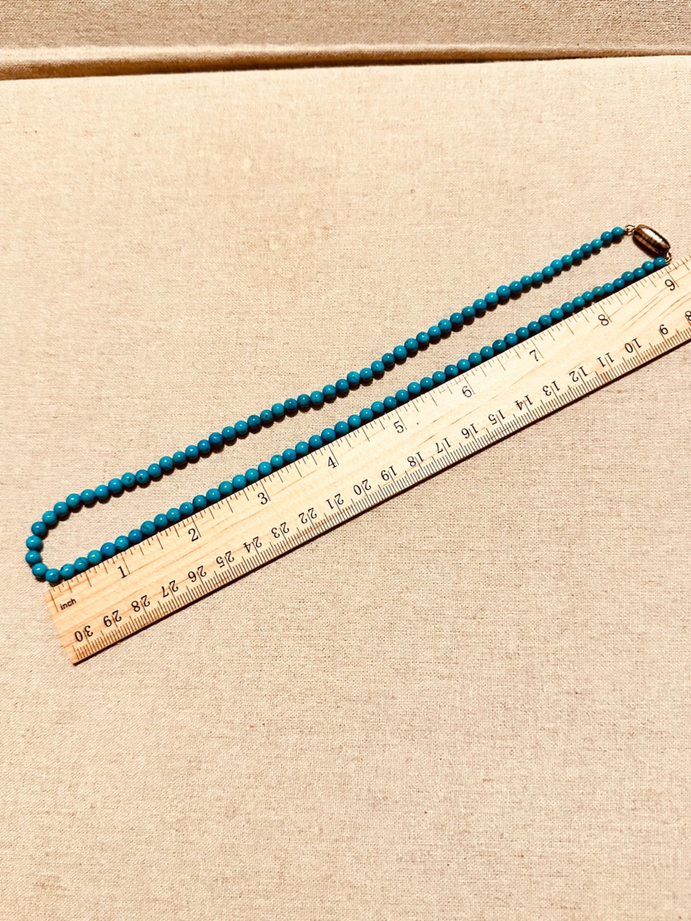 Vintage | Necklace | Vintage Turquoise Bead Necklace | One - Picture 3 of 5
